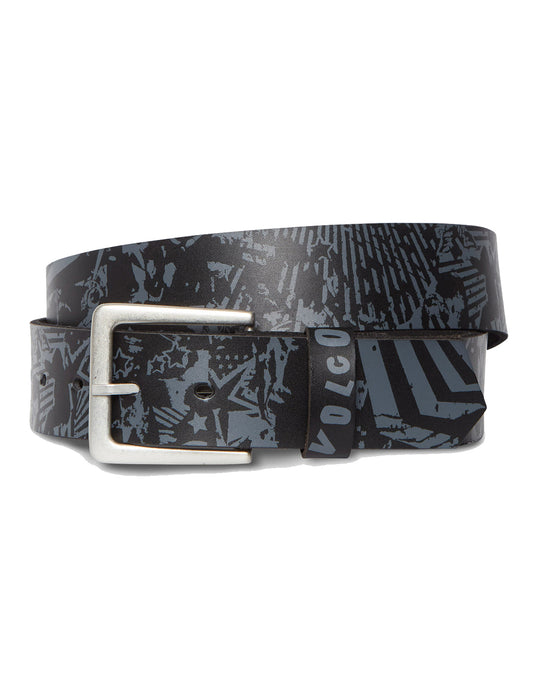 Volcom Darien Leather Belt in Black