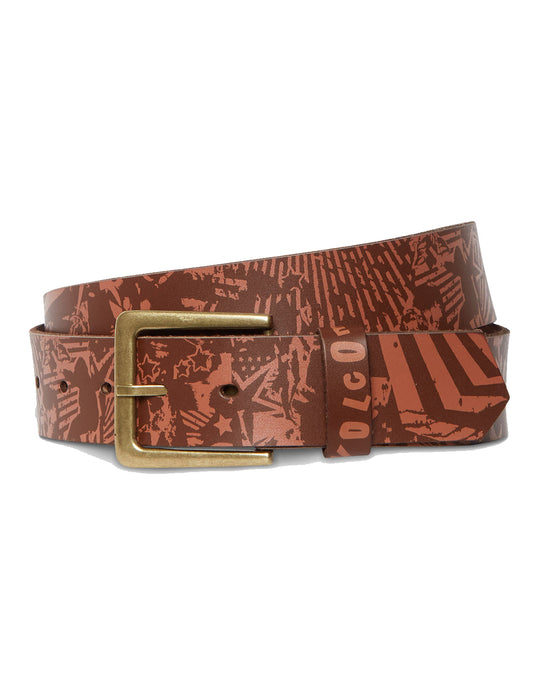 Volcom Darien Leather Belt in Brown