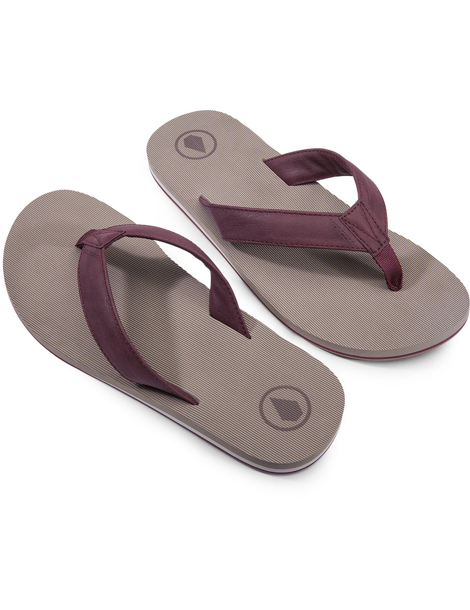 Volcom Fathom EVA Flip Flops in Red Combo