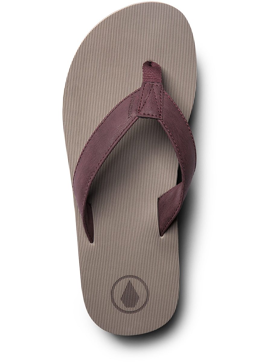 Volcom Fathom EVA Flip Flops in Red Combo