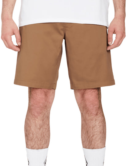 Volcom Frickin Ew Short 19 Chino Shorts in Tobacco