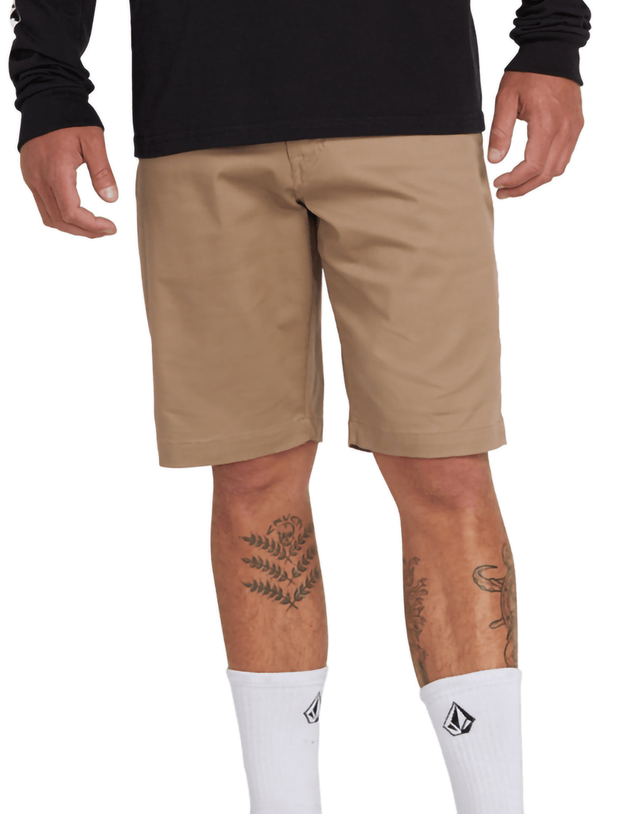 Volcom Frickin Modern Stretch 21 Shorts in Khaki