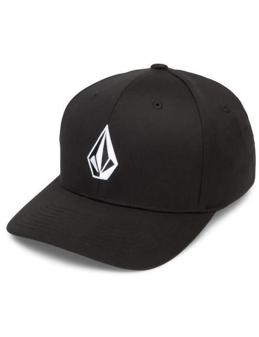 Volcom Full Stone Flexfit Curved Peak Cap in Black