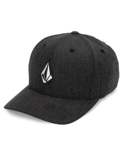 Volcom Full Stone Heather Flexfit Curved Peak Cap in Charcoal Heather