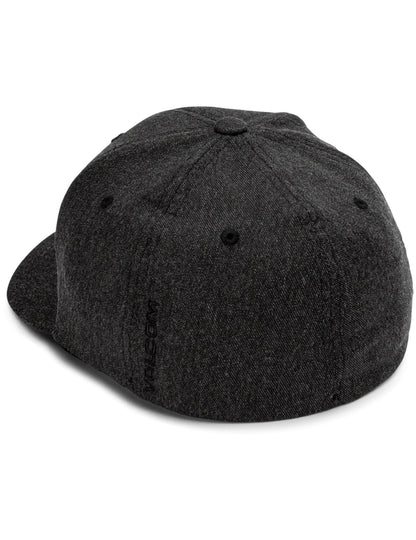 Volcom Full Stone Heather Flexfit Curved Peak Cap in Charcoal Heather