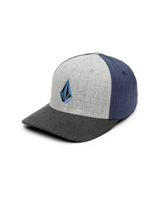 Volcom Full Stone Heather Flexfit Curved Peak Cap in Smokey Blue