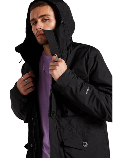 Volcom Hawstone 5K Parka Jacket in Black