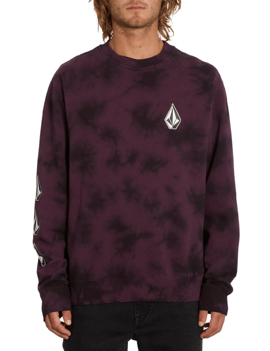 Volcom Iconic Stone Plus Crew Sweatshirt in Mulberry