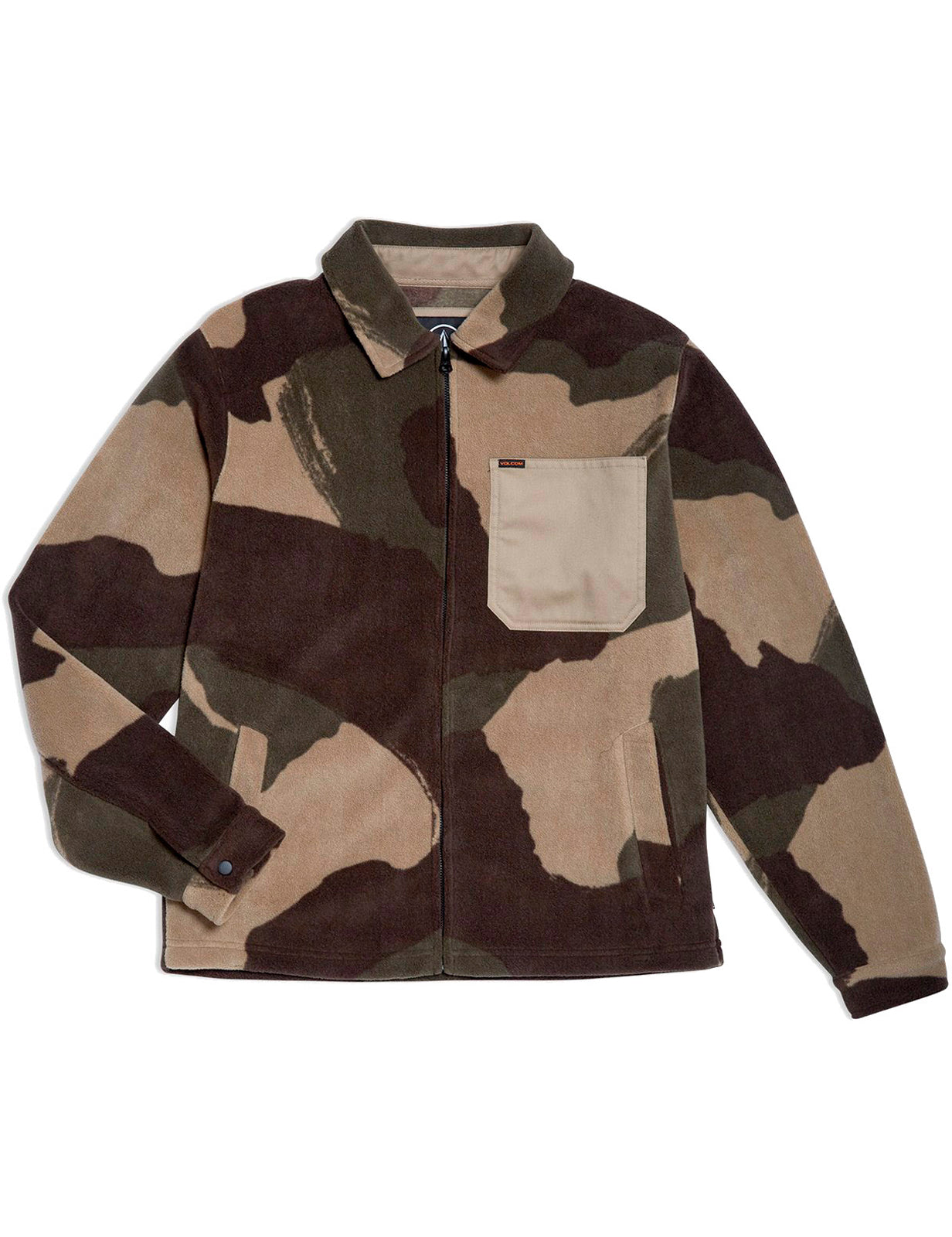 Volcom Imson Full Zip Fleece in Camouflage