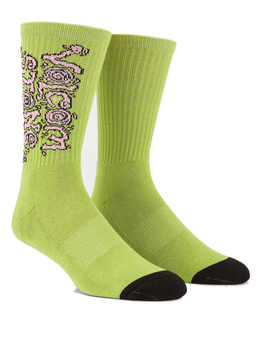 Volcom J Hager Crew Socks in Reef Pink