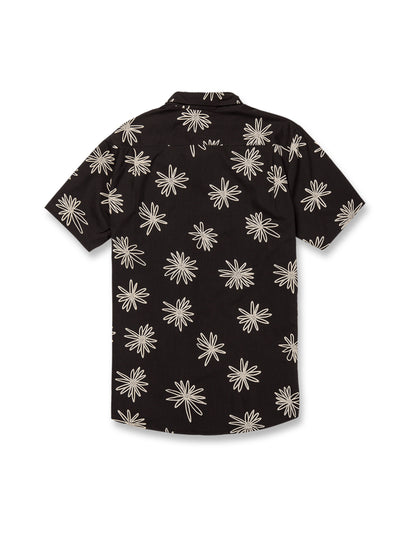 Volcom Lazy Dazey Short Sleeve Shirt in Black