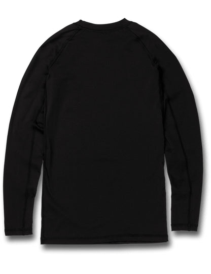 Volcom Lido Solid Long Sleeve Rash Vest in Black