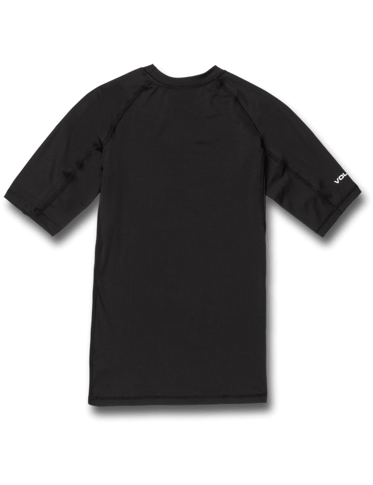 Volcom Lido Solid Short Sleeve Rash Vest in Black