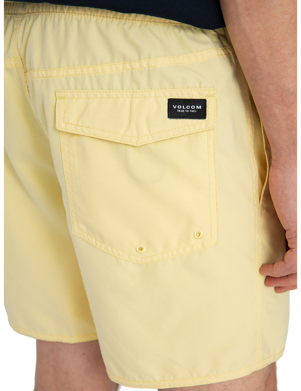 Volcom Lido Solid Trunk 16 Elasticated Boardshorts in Dawn Yellow