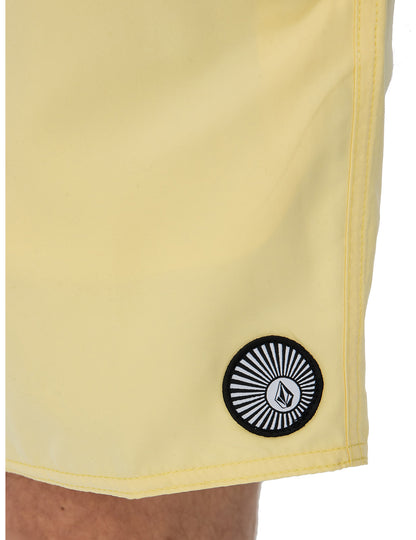 Volcom Lido Solid Trunk 16 Elasticated Boardshorts in Dawn Yellow