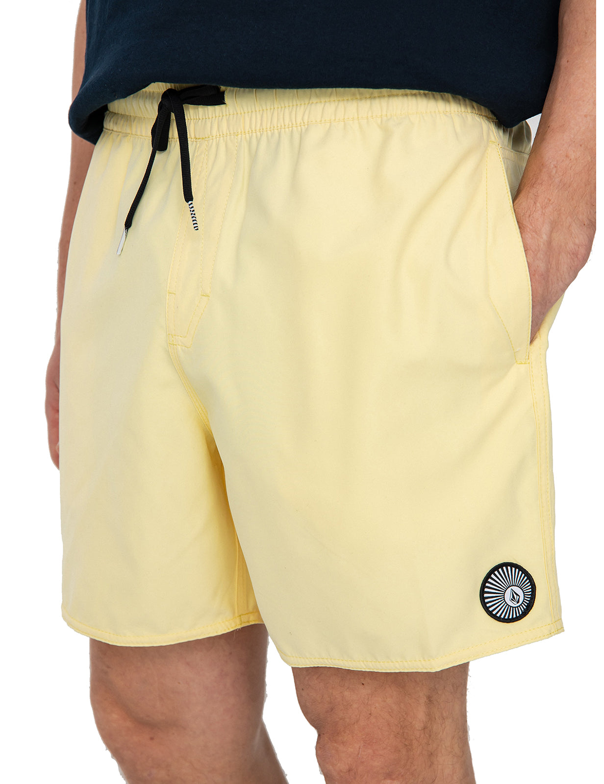 Volcom Lido Solid Trunk 16 Elasticated Boardshorts in Dawn Yellow