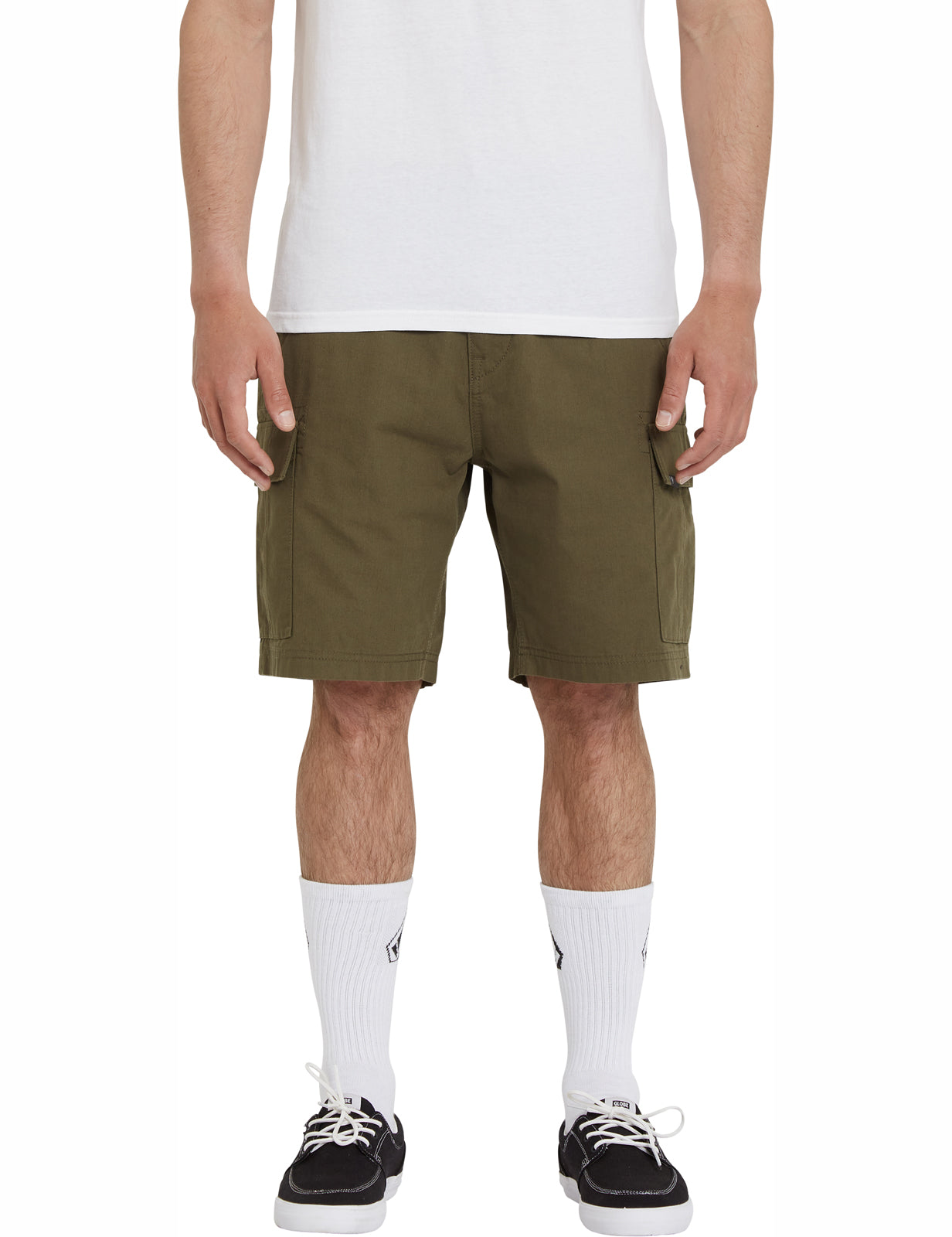 Volcom March Cargo Shorts in Military