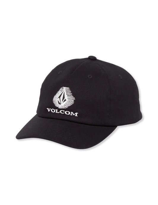 Volcom Ray Stone Adjustable Curved Peak Cap in Black