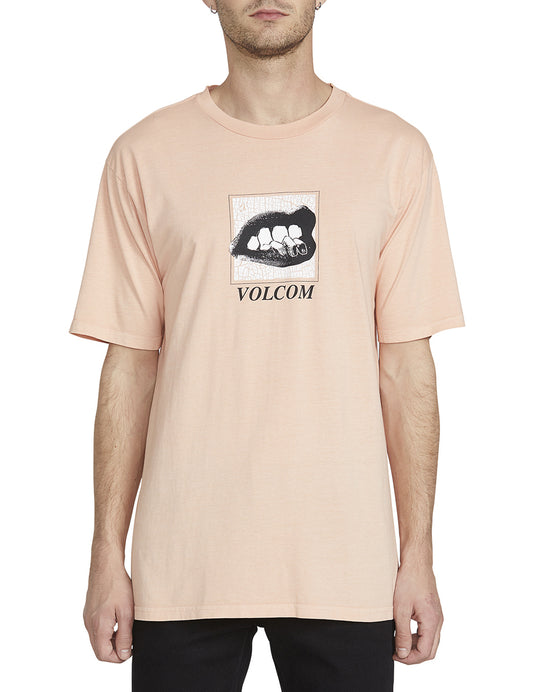 Volcom Reacher Short Sleeve T-Shirt in Reef Pink