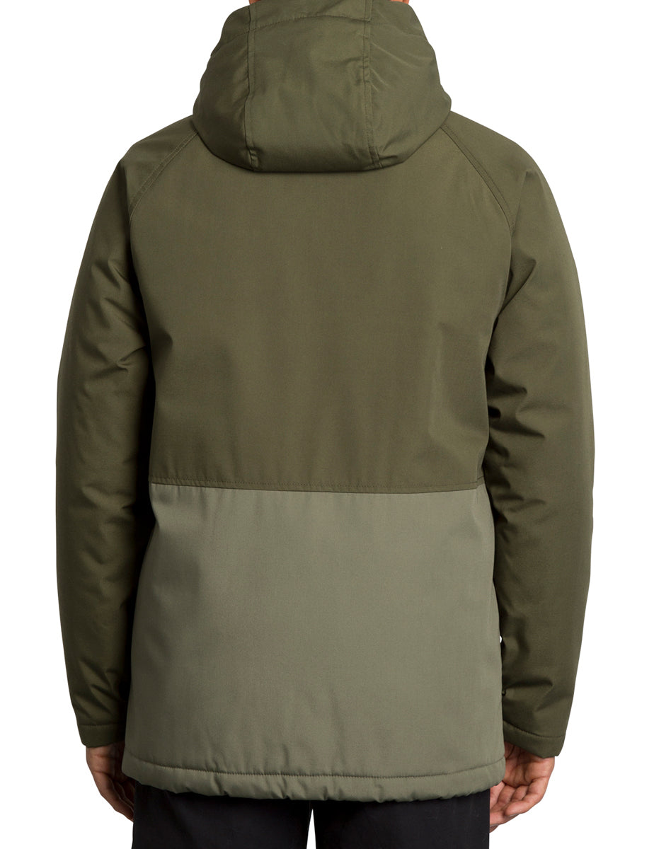 Volcom Renton Winter 5K Parka Jacket in Army Green Combo