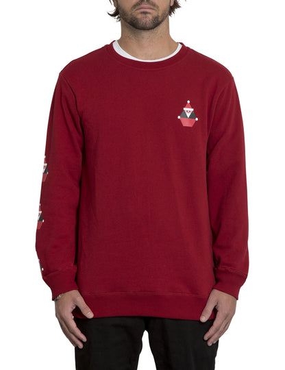 Volcom Santastone Sweatshirt in Deep Red