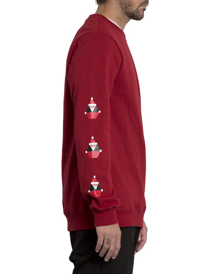 Volcom Santastone Sweatshirt in Deep Red