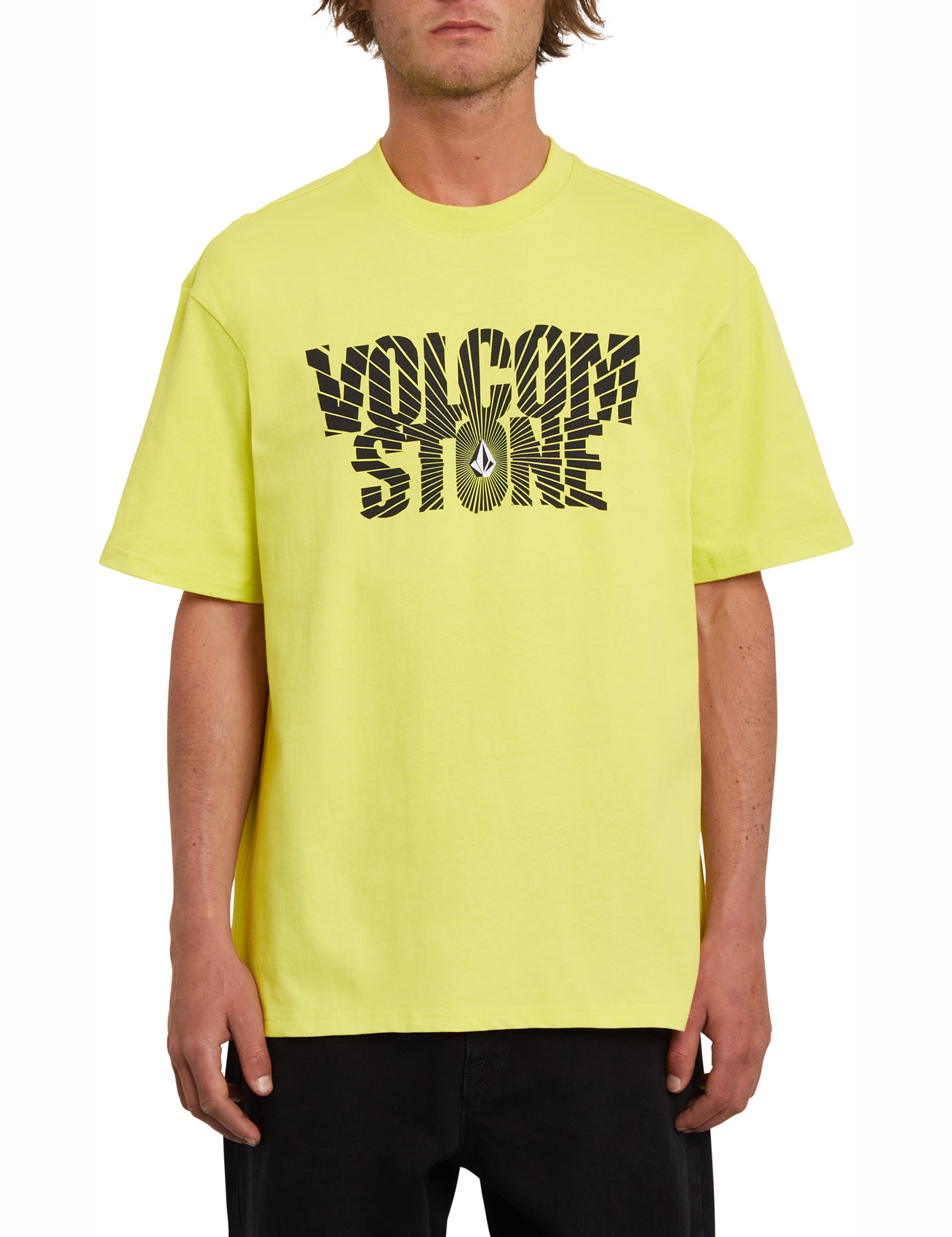 Volcom Shattered Loose Fit Short Sleeve T-Shirt in Limeade