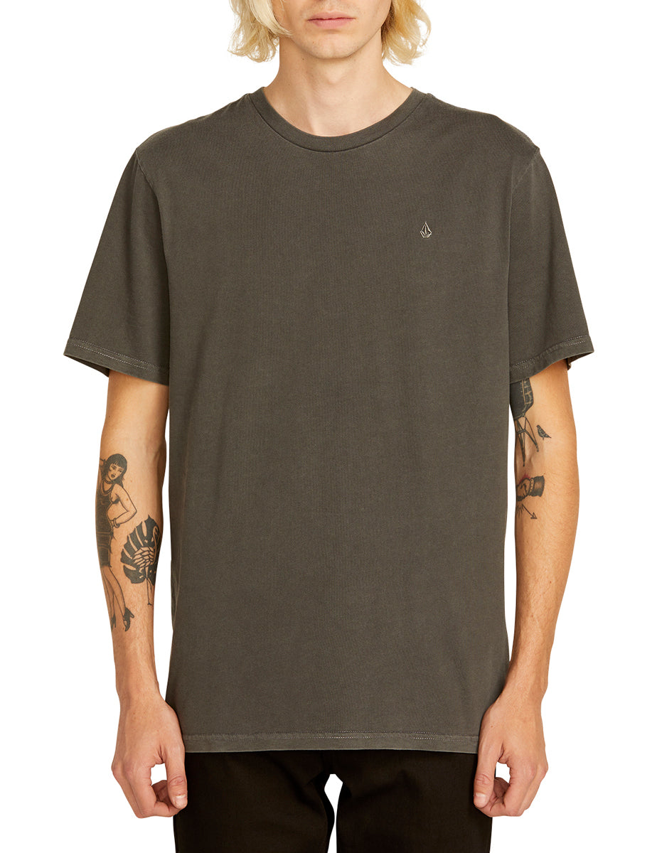 Volcom Solid Stone Emb Short Sleeve T-Shirt in Black