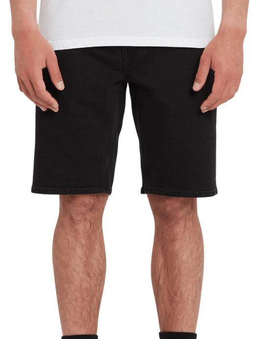 Volcom Solver Denim Shorts in Black Out