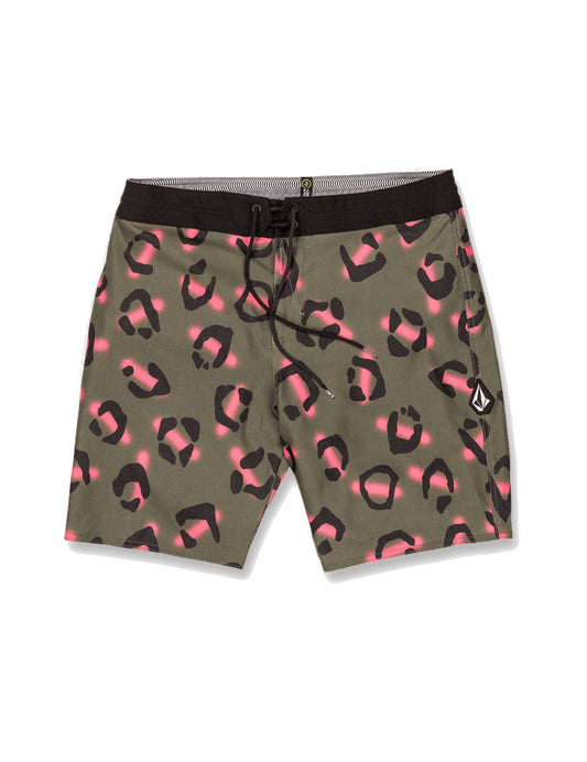 Volcom Stone Party Animals Stoney 19 Boardshorts in Military