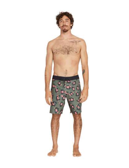 Volcom Stone Party Animals Stoney 19 Boardshorts in Military