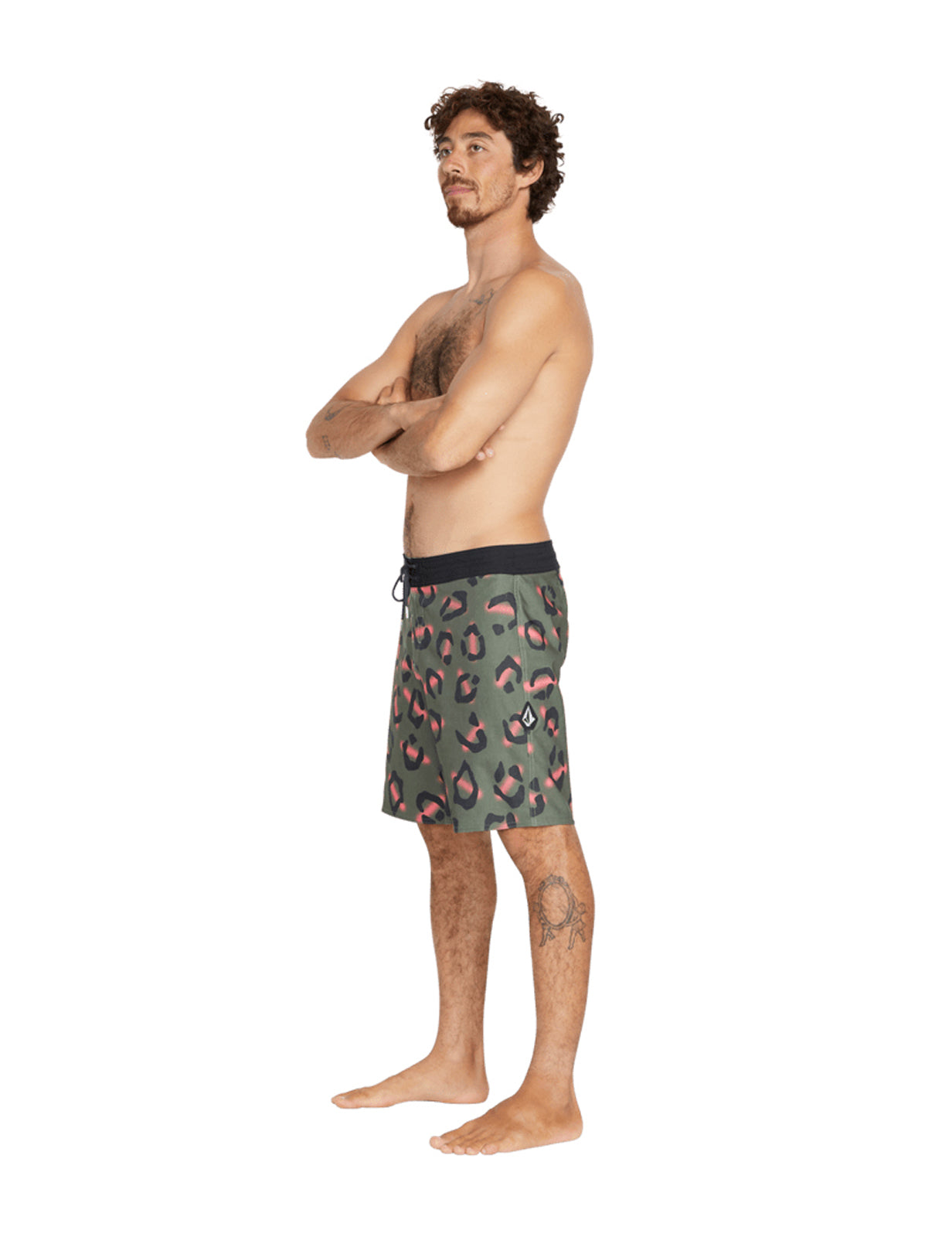 Volcom Stone Party Animals Stoney 19 Boardshorts in Military