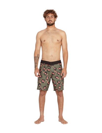 Volcom Stone Party Animals Stoney 19 Boardshorts in Military