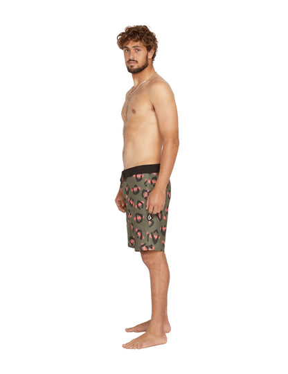 Volcom Stone Party Animals Stoney 19 Boardshorts in Military