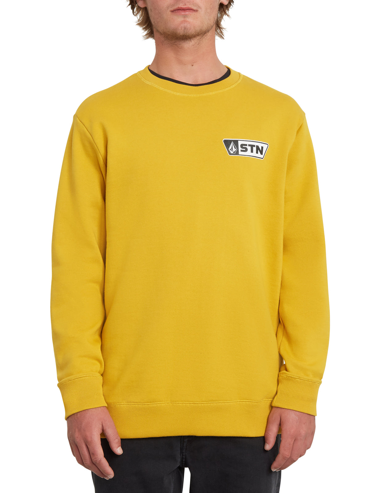 Volcom Supply Stone Crew Sweatshirt in Gold