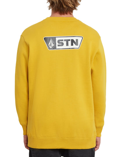 Volcom Supply Stone Crew Sweatshirt in Gold