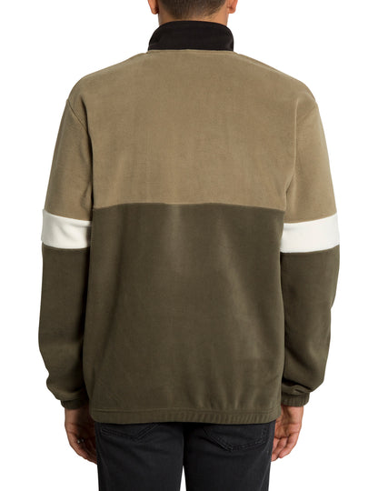 Volcom Trekker Sherpa Sweatshirt in Dark Olive