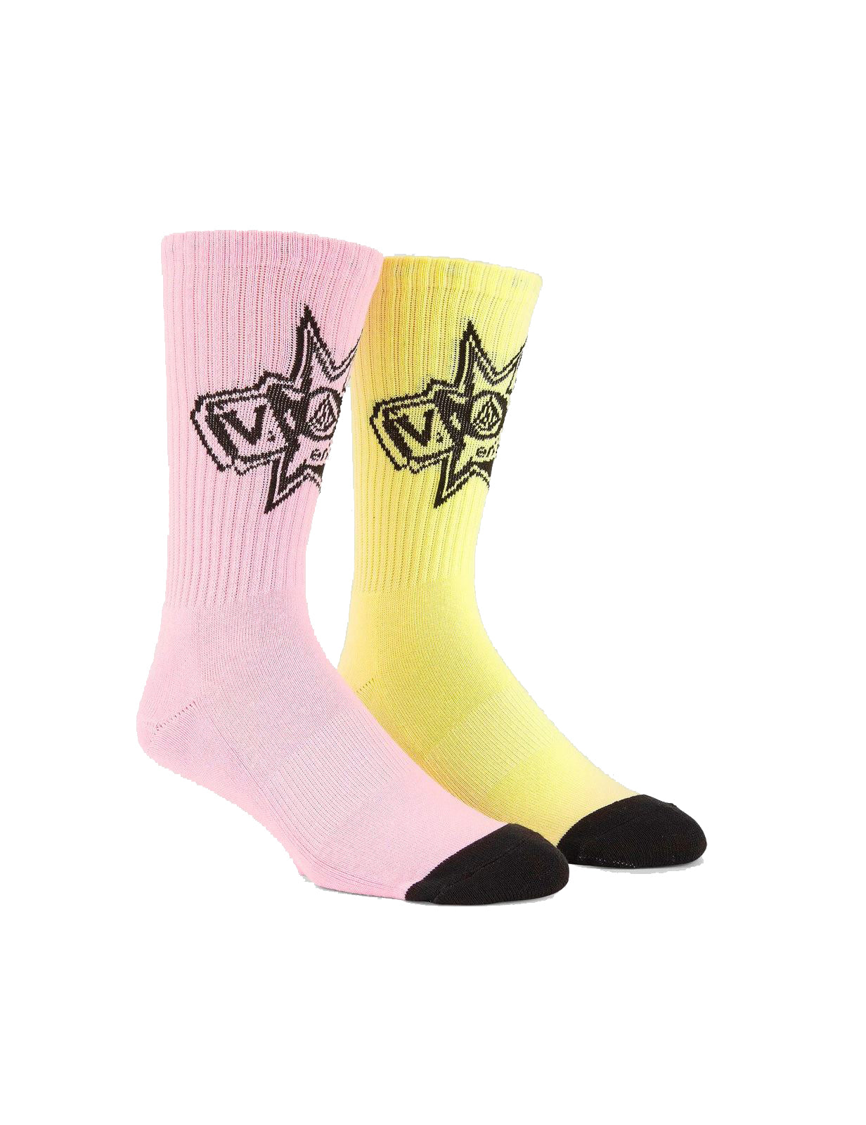 Volcom V Entertainment Crew Socks in Reef Pink