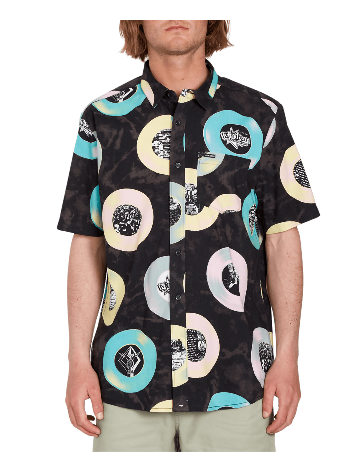 Volcom V Entertainment LP Short Sleeve Shirt in Black