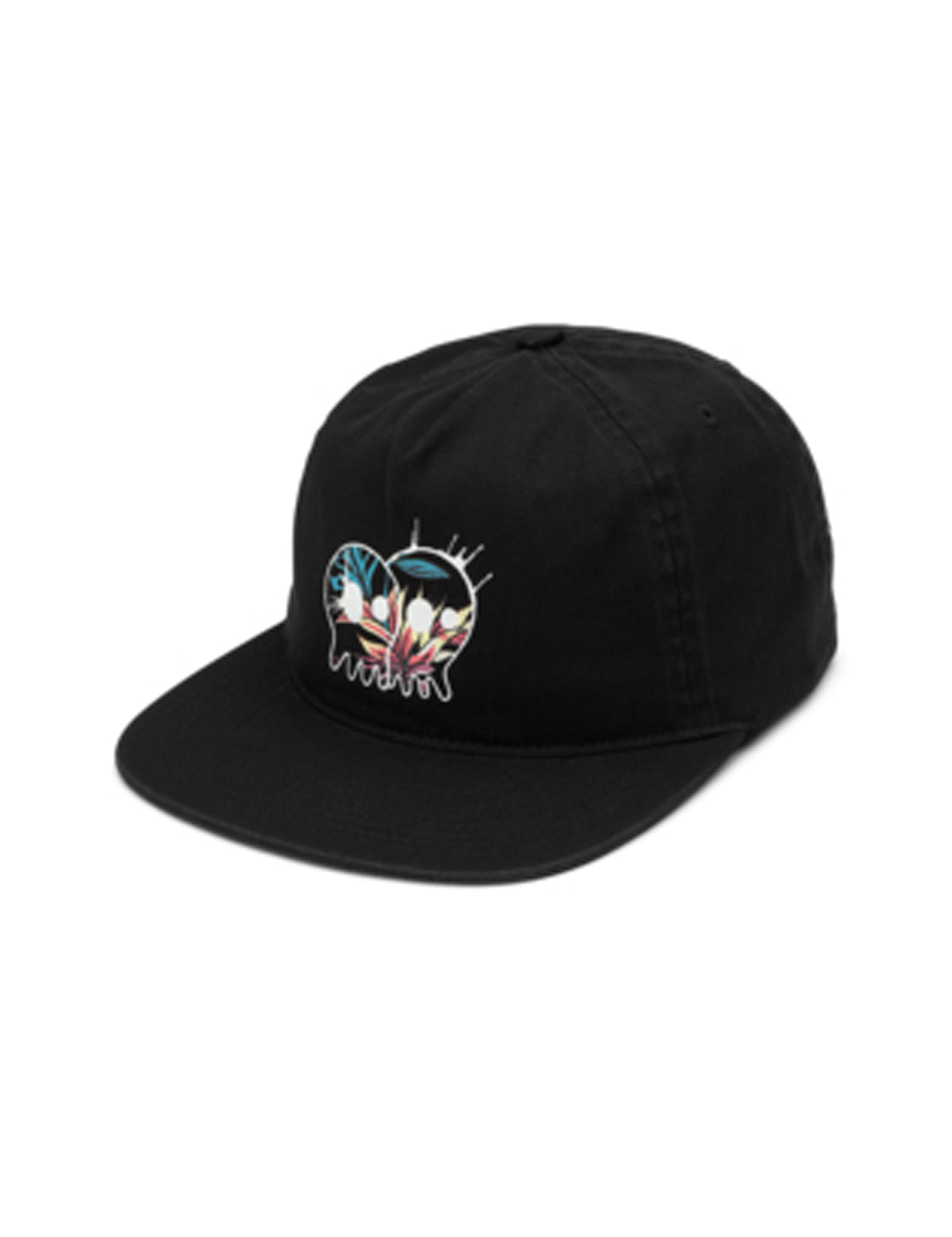 Volcom V Entertainment Pepper Flat Peak Cap in Black