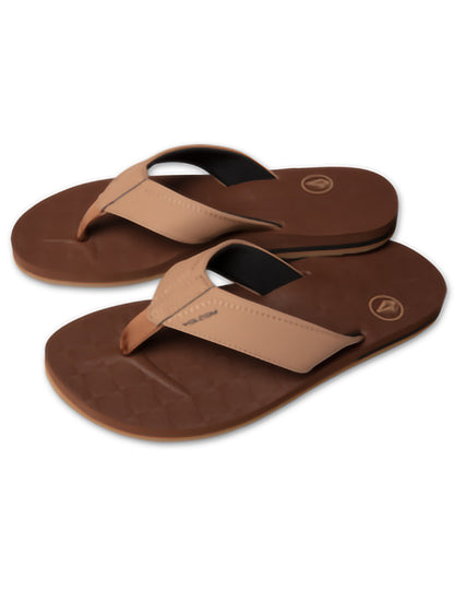 Volcom Victor Sandals in Brown Khaki