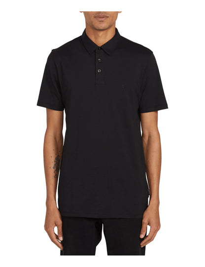 Volcom Wowzer Short Sleeve Polo Shirt in Black