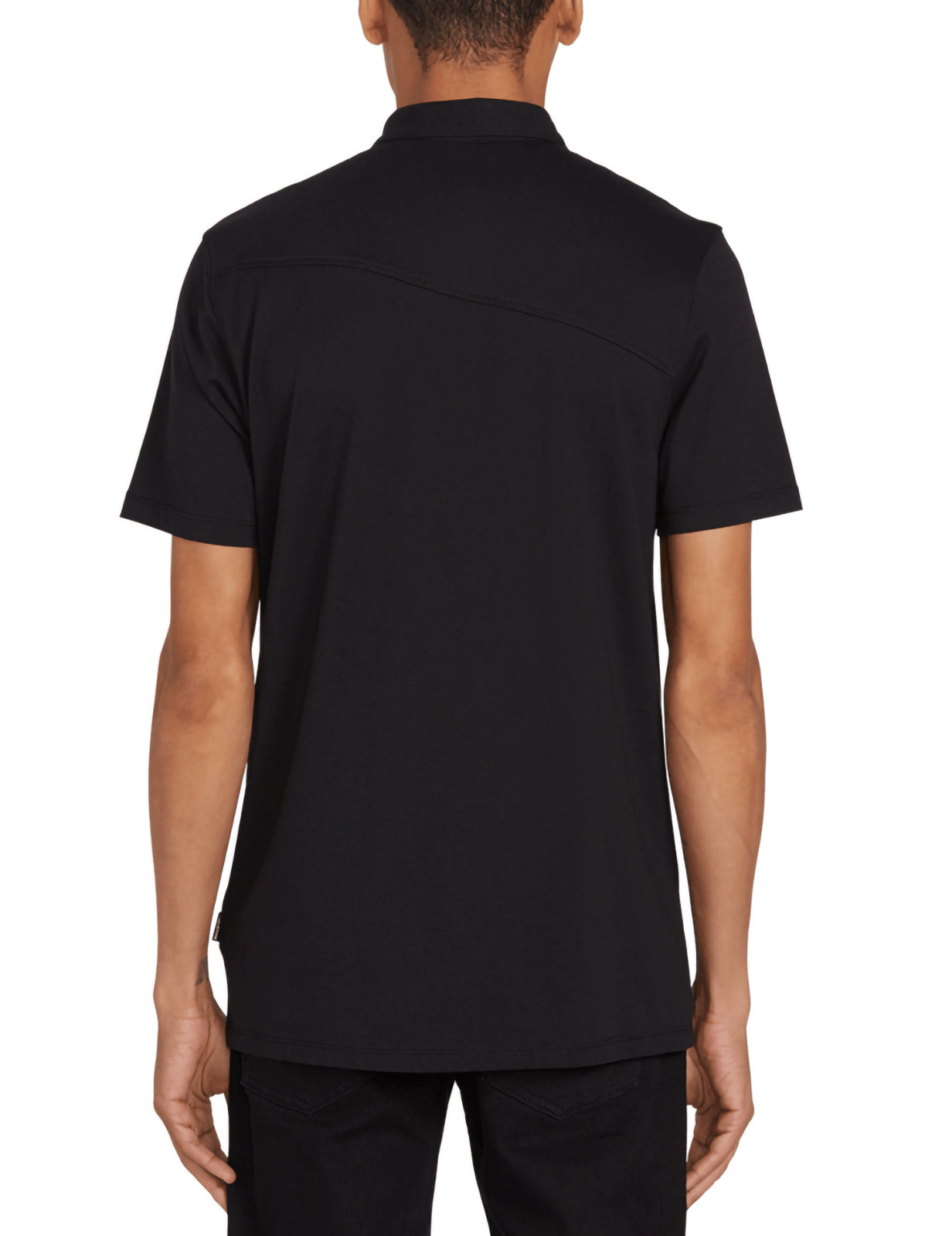 Volcom Wowzer Short Sleeve Polo Shirt in Black