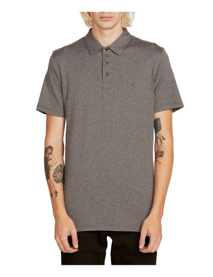 Volcom Wowzer Short Sleeve Polo Shirt in Stealth