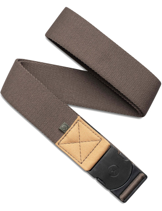 Arcade Ridge Webbing Belt in Med Brown/Ivy Green