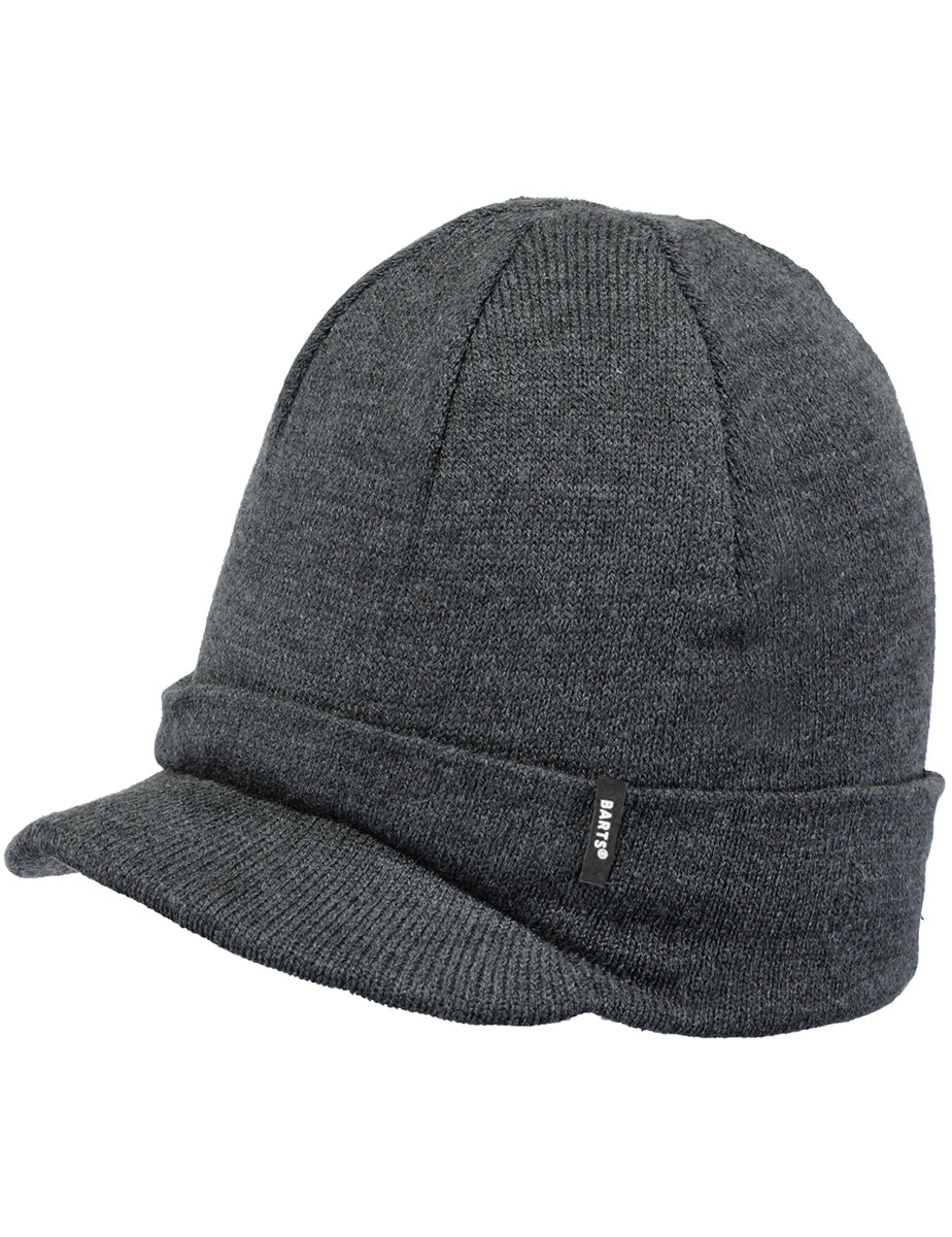 Barts Zoom Peaked Beanie in Dark Heather