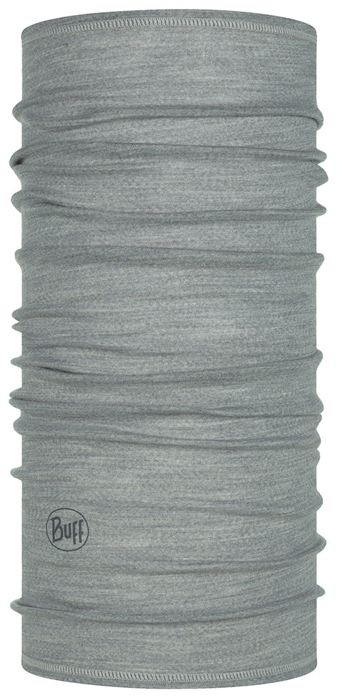 Buff Merino Lightweight Neck Warmer in Solid Light Grey