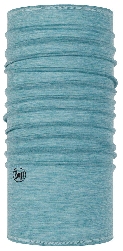 Buff Merino Lightweight Neck Warmer in Solid Pool