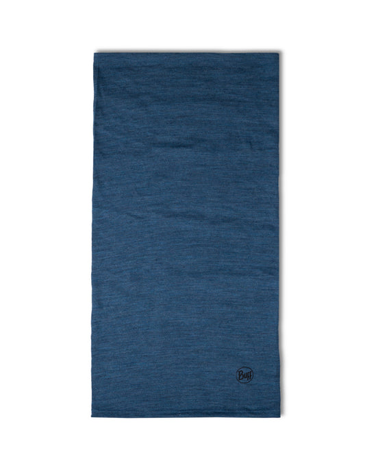 Buff Merino Midweight Neck Warmer in Blue Marle