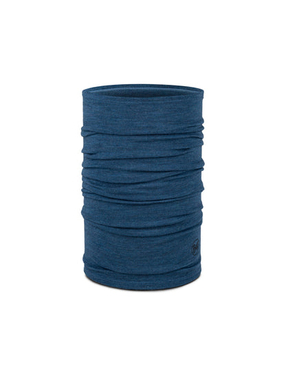 Buff Merino Midweight Neck Warmer in Blue Marle